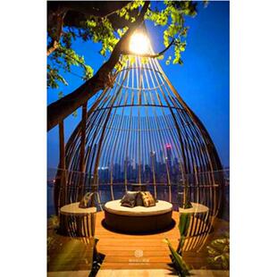 铁艺鸟笼装饰特大号金属摆设火锅店饭厅鸟笼卡座户外大型超大鸟笼