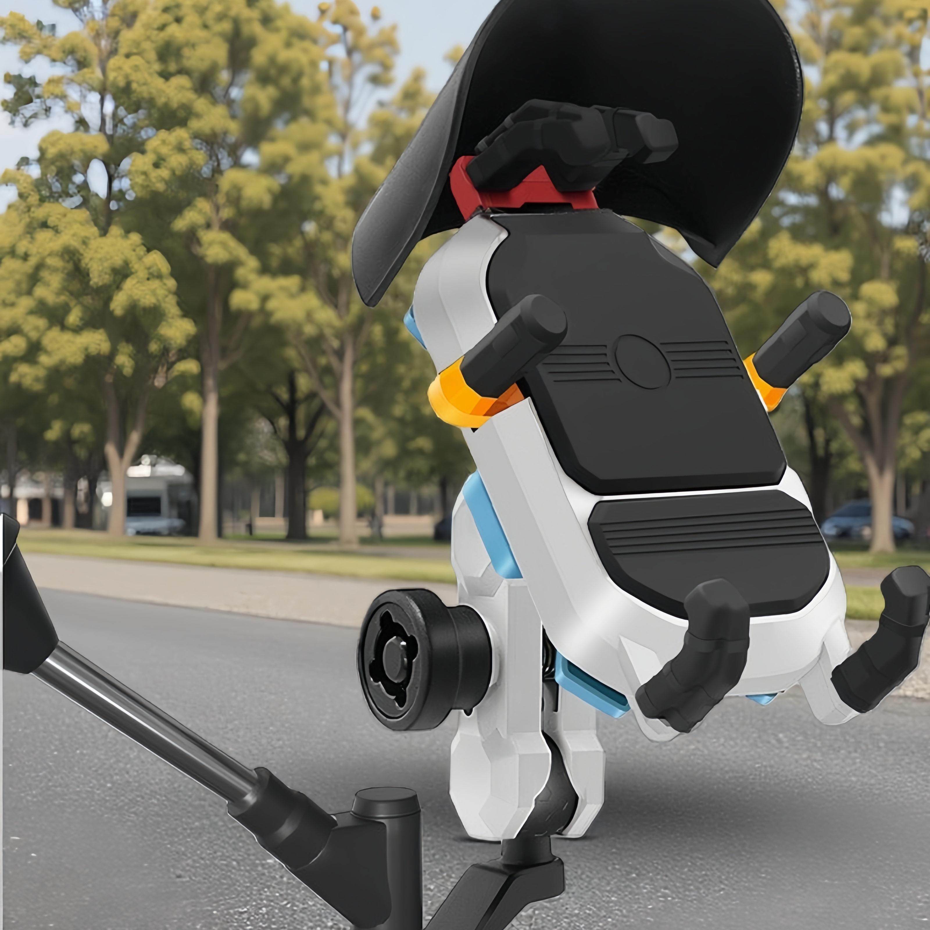 摩托车手机支架防震踏板车骑行导航支架电动车防抖减震遮阳架