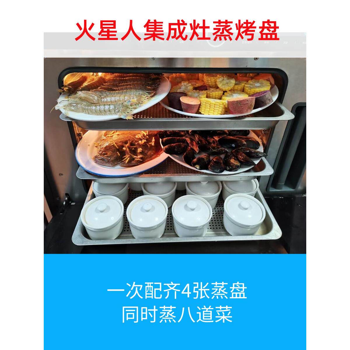 火星人集成灶蒸盘蒸烤一体蒸盘烤盘托盘304食品级不锈钢原装配件