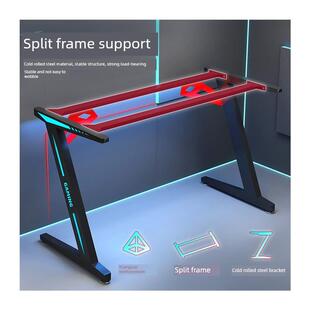 电子竞技电脑桌椅套装桌面加长双实木碳纤维图案专业游戏桌北欧轻