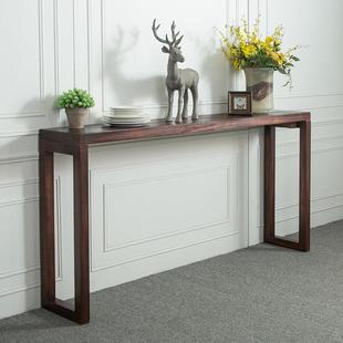 北欧实木玄关桌长条桌简约现代玄关台条案条案靠墙边窄桌沙发背几