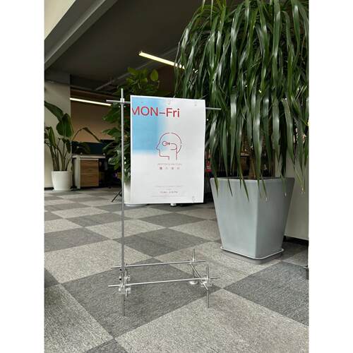 光轴diy展示架简约风立式落地展示架光轴广告牌宣传指示牌