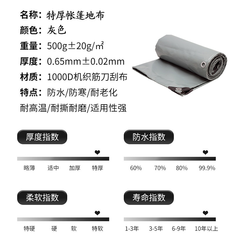 加厚PVC帐篷地布地席露营保护底部防潮耐磨加厚加大地布防水地垫图片