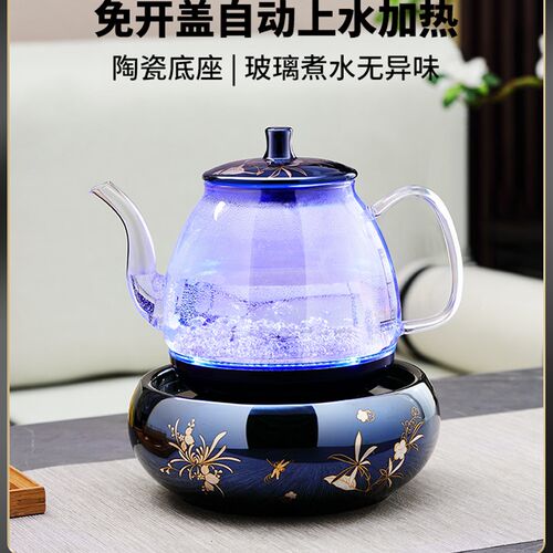 品陶堂一体机全自动底部上水电热烧水壶开水壶茶壶茶炉玻璃壶套装