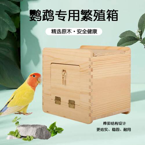 鹦鹉鸟用可视繁殖木屋繁殖箱虎皮玄凤牡丹专用孵化鸟窝外挂鸟用品