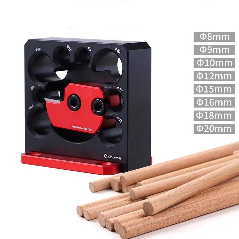 铝合金8孔电钻车圆器可调式车圆木棒木榫变圆木条木工DIY辅助工具
