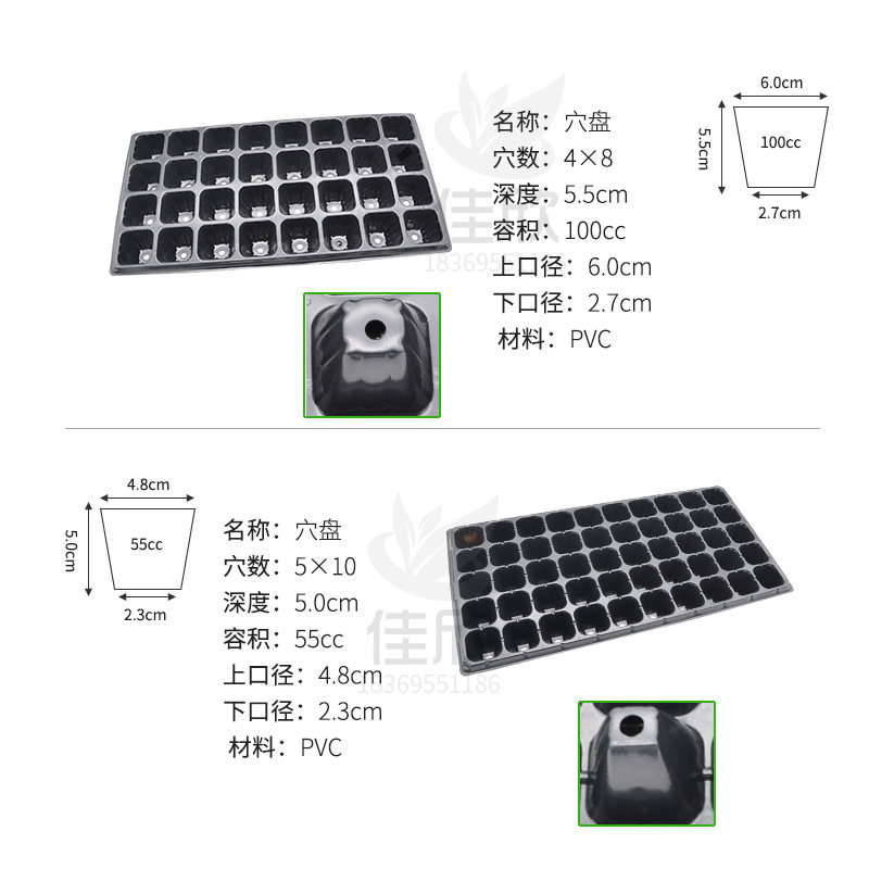 育苗穴盘培育盆种植加厚pvc塑料秧盘营养钵托盘扦插育种多肉专用