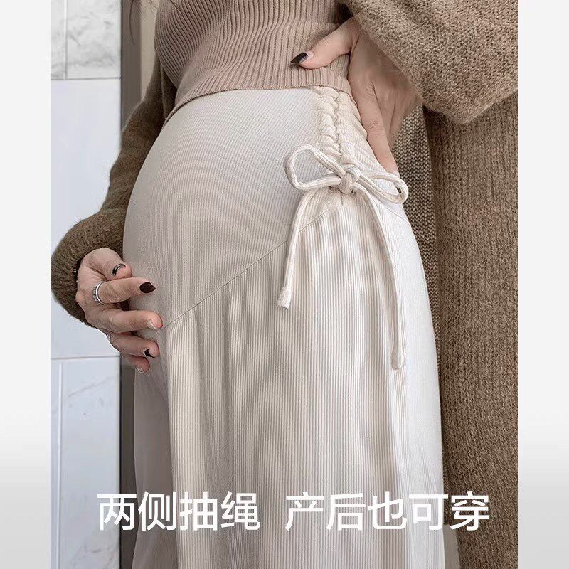 孕妇裤子春夏外穿2025新款阔腿裤夏季薄款休闲长裤春秋小个子夏装