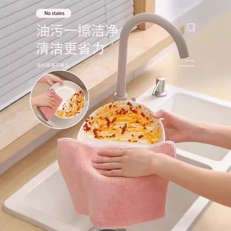 厨房抹布洗碗布保洁专用吸水清洁毛巾擦桌布不留痕家具家用加厚