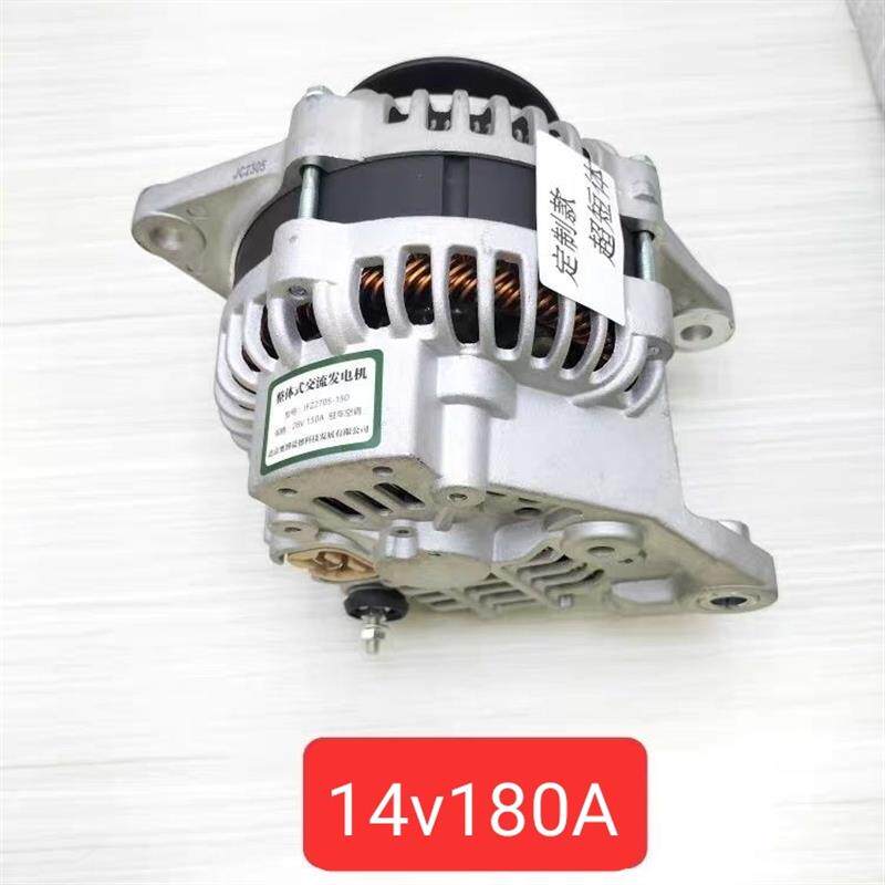 12v180A进口扁铜大功率带驻车空调专用14v电动空调发电机超短体