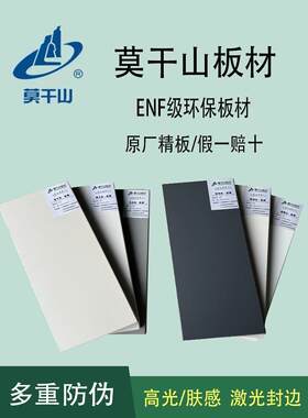 莫干山板材PET欧松板ENF级柜门定制激光封边肤感橱柜高光衣柜门