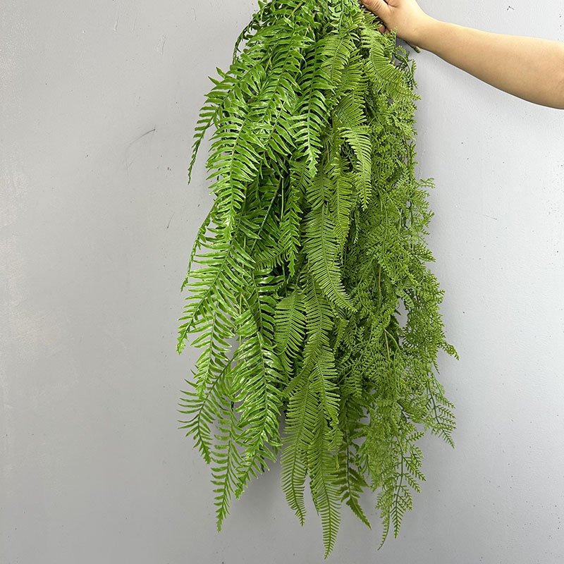 仿真绿植手感蕨类植物仿真吊顶壁挂装饰橱窗装饰人造绿植蕨类植物