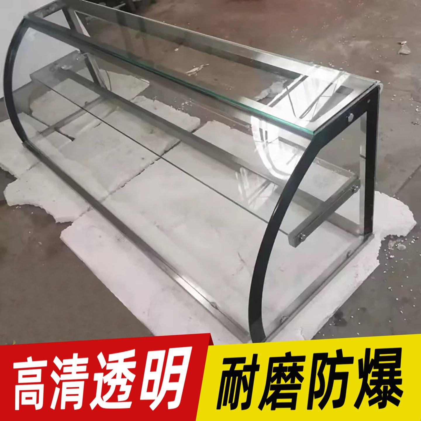 商用玻璃罩串串香定制玻璃柜快餐保温台防尘玻璃罩小型凉菜柜蛋糕