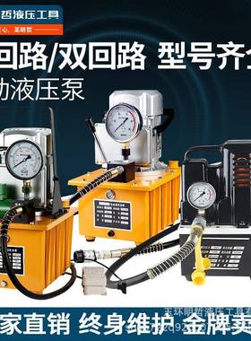 超高压电动泵液压机电磁阀液压油泵浦油压机单双回电磁阀750W-3KW