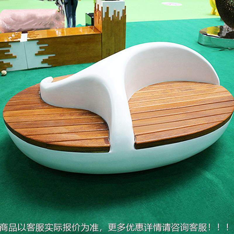 玻钢璃椅休闲椅户外木饰油漆面休息椅场公共区等ymj10-15候广场公