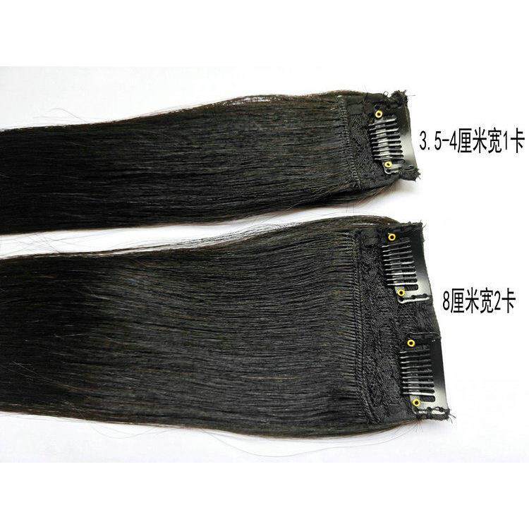 发片真发加厚假发片小发片单卡双卡全真人发无痕隐形蓬松垫发片发