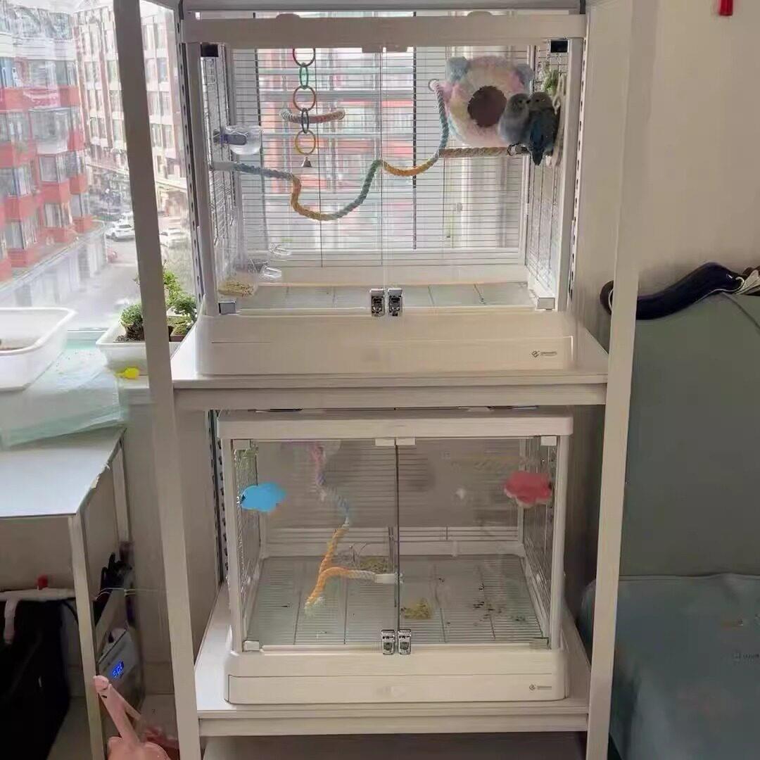 无轮款达洋鸟笼架子鹦鹉鸟兔笼收纳置物支架多层放置落地架子千鹿