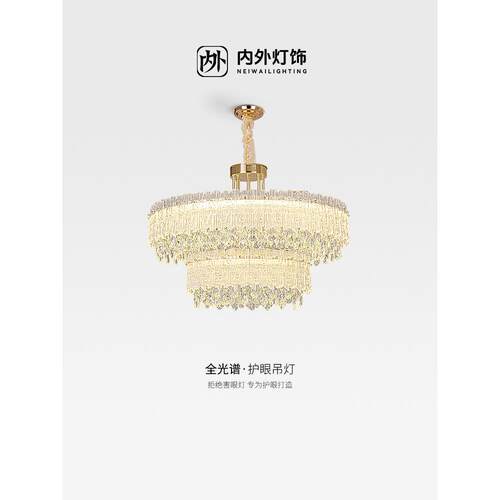 现代轻豪华水晶吊灯，豪华典雅的客厅灯，设计师简约的现代意大利