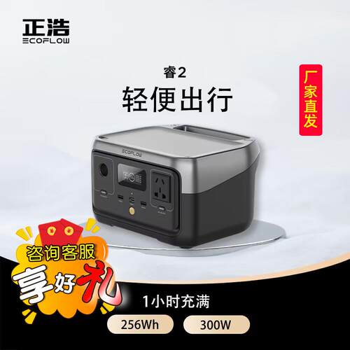 Ecoflow睿2小型家用电源车载露营电源220V便携户外移动电源