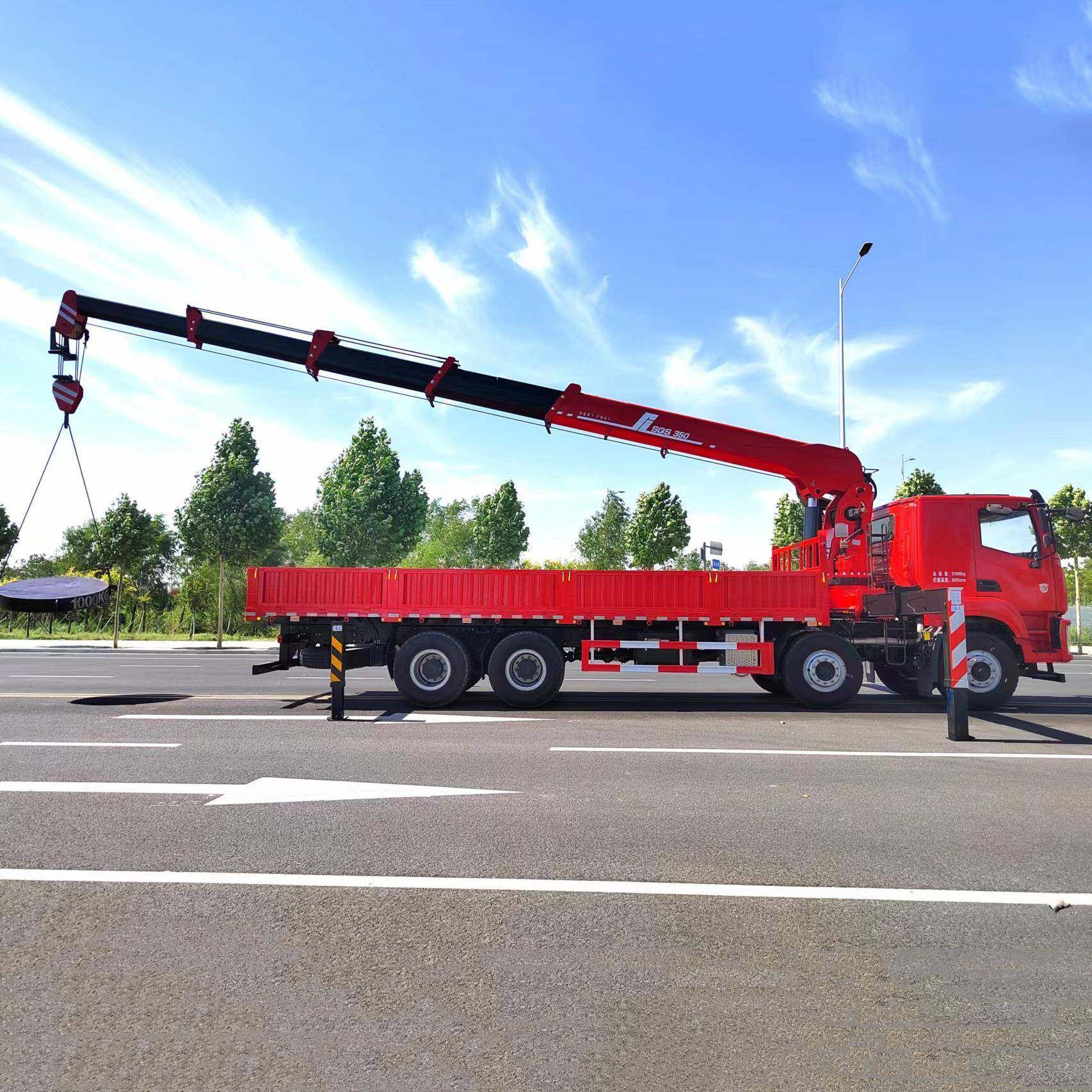 跨境液压式折臂起重机大型14吨车载随车吊16吨随车起重机货车吊机