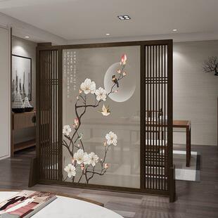 饰客厅现代简约小户型玄关中式 严选屏风隔断装 实木隔断墙屏风座屏