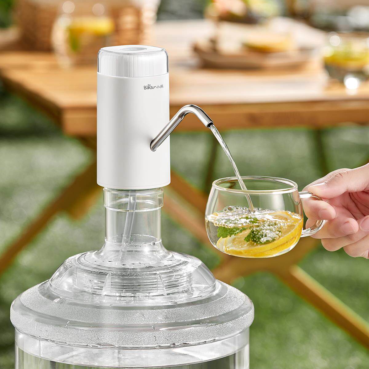 小熊饮水机桶装水抽水器矿泉水出水器轻音电动抽水泵自动上水器