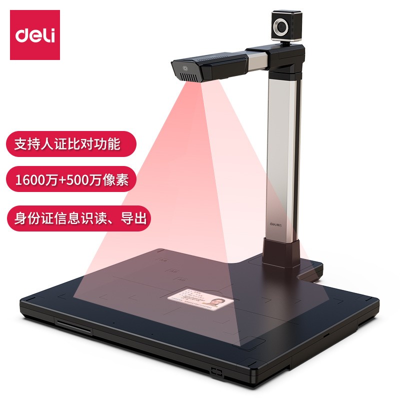 GK101高拍仪双摄像头录制视频二代证信息提取人证比对扫描器