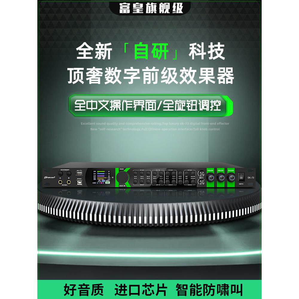 效果专业前置放大器数字混响反嚎叫家庭卡拉ok舞台Ktv蓝牙平衡音