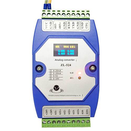 4-20Ma到Rs485 4路模拟输入和采集模块0-10V高精度Modbus-Rtu
