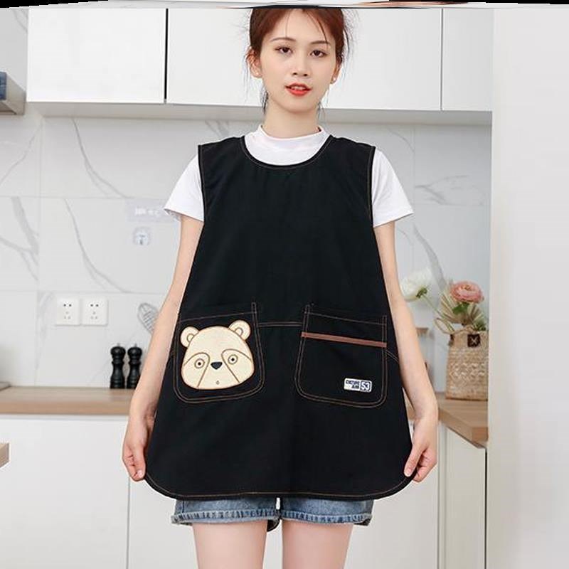 围衣服女时尚冬季工作服女家用厨房夏季咖啡师围裙大人围裙女护衣