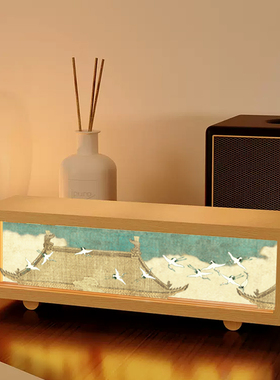 新中式氛围感拍拍灯桌面摆件节日送礼led发光小夜灯卧室装饰摆画