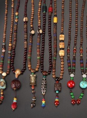 复古民族风 女项链男士毛衣链长款百搭简约大气秋冬衣服挂件吊坠