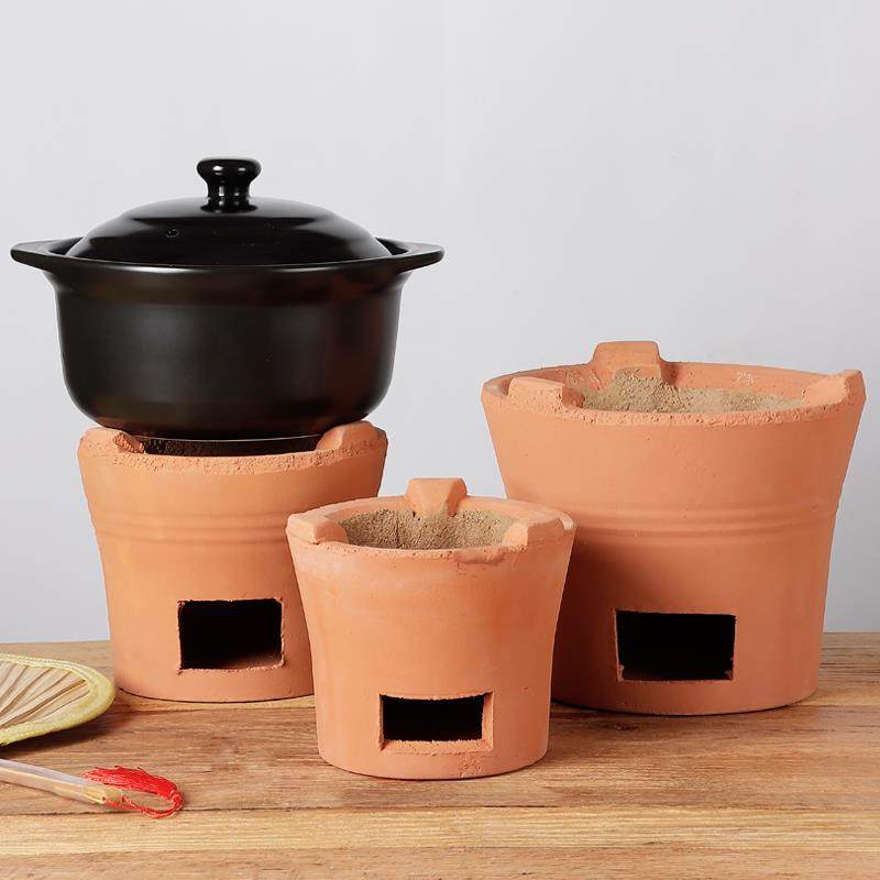 老式泥炉子红碳炉木炭火锅烧烤炉煮茶土陶炉烤火炉港式打边炉烤肉