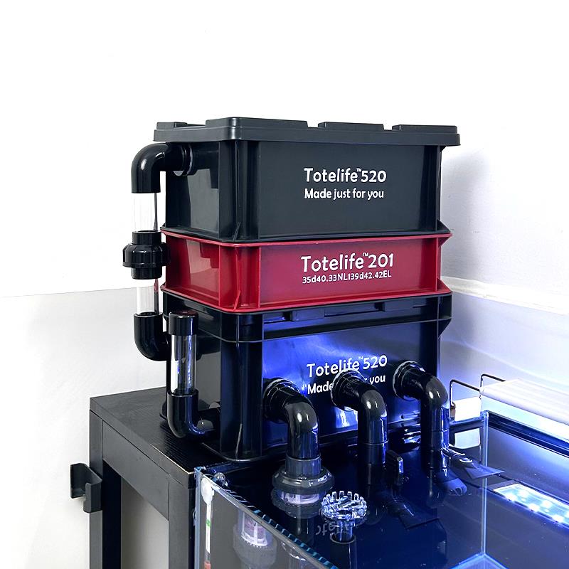 高级感水族周转箱过滤器可装创宁变频水泵13w或18w三层上滤滴流盒