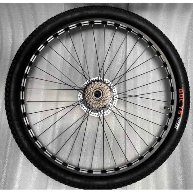 登山自行车车轮轮组20寸22寸24寸26寸铝合金加厚车圈碟煞变速轮毂