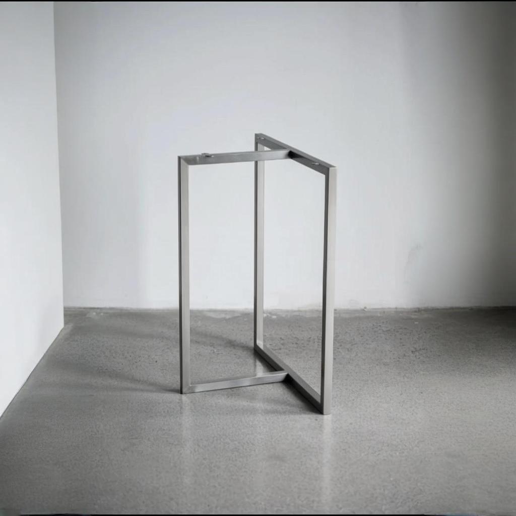 不锈钢书桌腿支架餐桌脚架茶几底座吧台架子定制岩板金属支撑架子