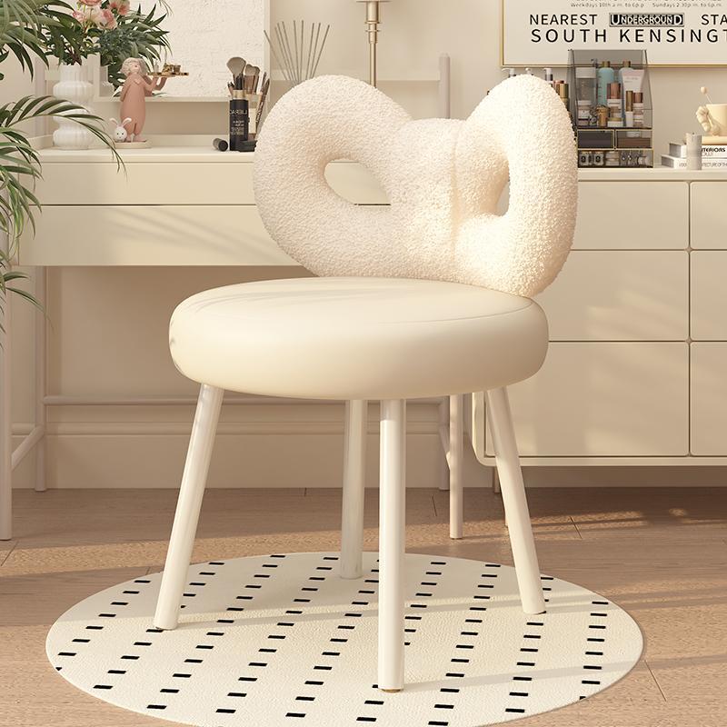 化妆椅家用可旋转梳妆台蝴蝶凳子高级女生卧室网红靠背轻奢美甲椅