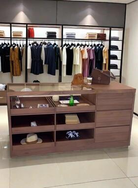 服装店中岛柜黑色覆古烤漆简易台鞋包流水展示桌女装店边柜展示柜