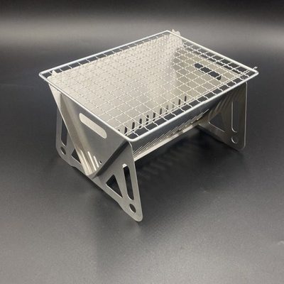户外露营折叠烧烤炉不锈钢便携卡片式柴火碳炉迷你烧烤架家用炉子