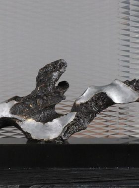 现代新中式雕塑摆件办公室酒店会所样板间客厅书架售楼处软装饰品