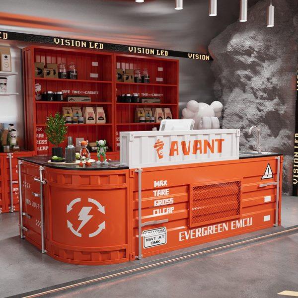 工业风吧台收银台店铺小型便利店酒吧复古餐厅创意转角前台接待台,商业/办公家具,接待台,淘宝优惠券,粉丝福利购,淘宝优惠卷