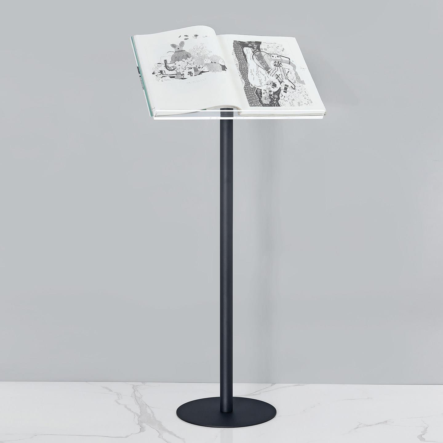 简约轻奢金属亚克力杂志翻页架摆件杂志大书籍画册落地展示阅读架