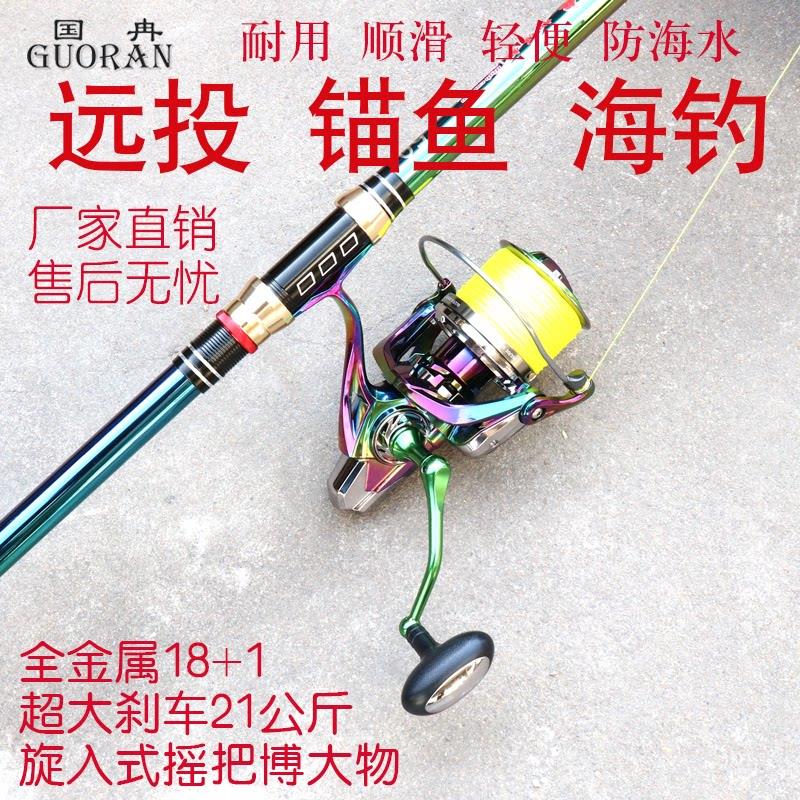 锚鱼3代4代2代远投纺车轮18轴斜口浅线杯全金属无间隙锚鱼轮520克