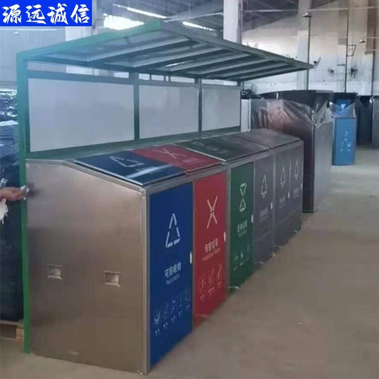 大号不锈钢脚踏分类垃圾箱带液压装置240L120L塑料桶金属外箱罩