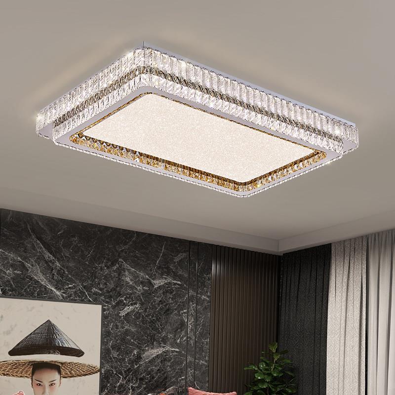 led吸顶灯水晶客厅灯主灯2025年新款卧室现代简约大气灯具大全