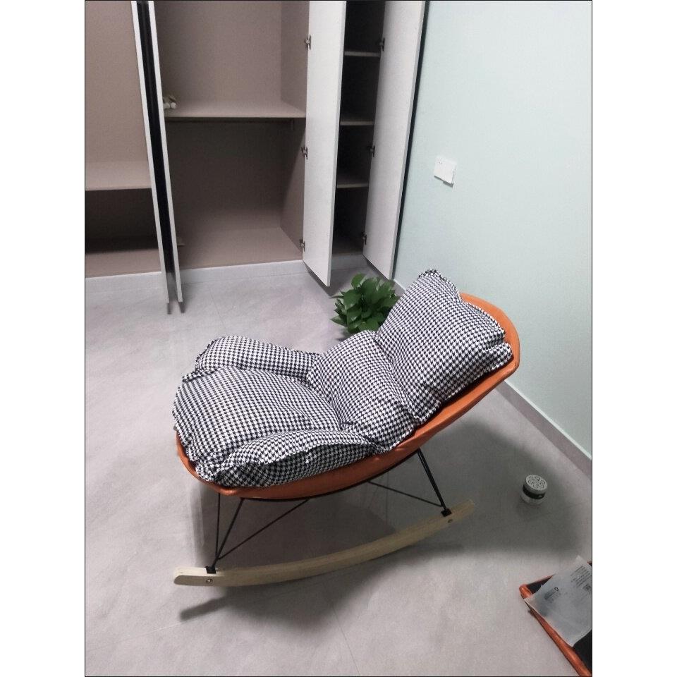 摇摇椅科技布网红椅北欧阳台休闲椅家用龙虾椅客厅午睡懒人沙发椅