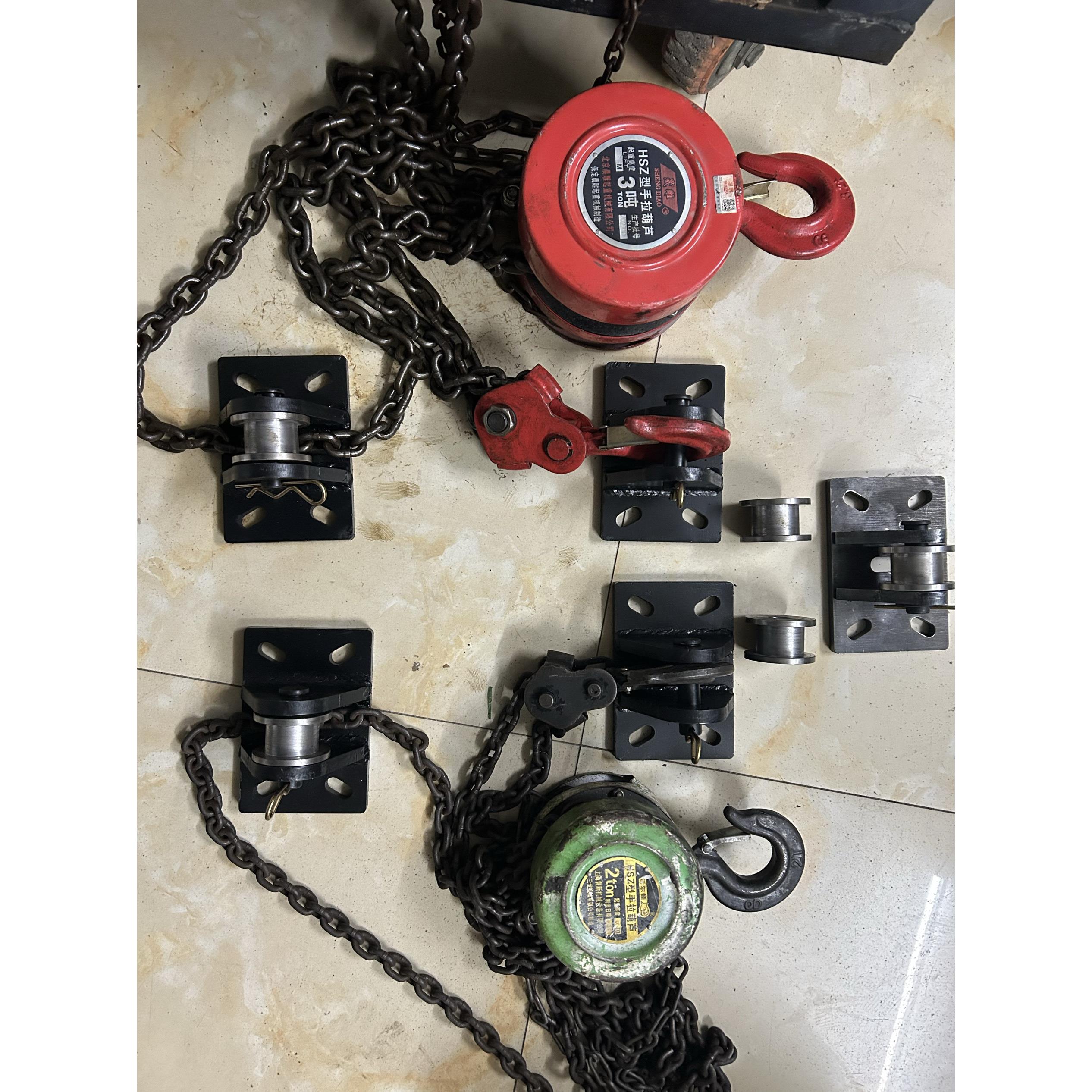 葫芦链条反绳吊耳锚点缓降电梯无机房安装维修低空倒链起重天地轮