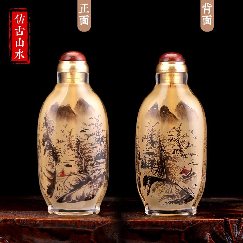 宫廷匠人内画鼻烟壶手工绘制工艺品礼品摆件民间中国特色家居用品