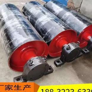 滚筒无动力外置主动滚筒改向滚筒包胶铸胶输送机 输送带 头轮定制