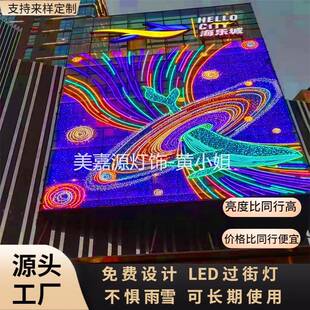 来图DIY免费设计酒店楼盘商场开业庆典新年节日LED幕墙灯饰画